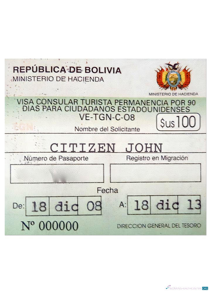 Download BOLIVIA travel visa Photoshop template